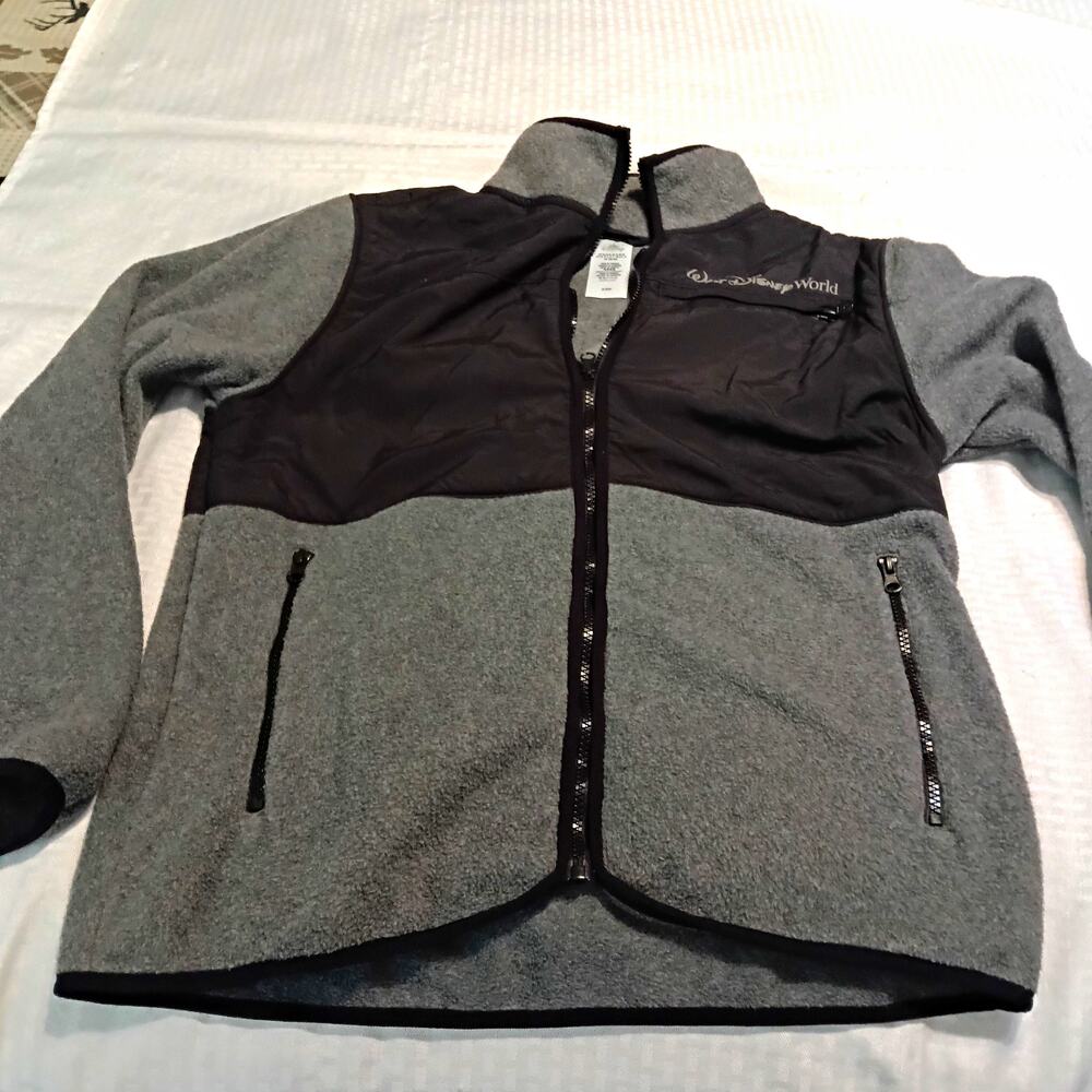 Disney Walt Disney World Adult Gray/Black Full Zip Jacket Size M